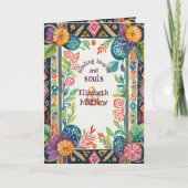 手打パーソナライズされたちカー異教のド民俗フローラ カード (正面)