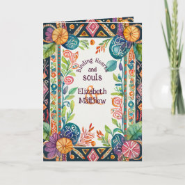 手打パーソナライズされたちカー異教のド民俗フローラ カード