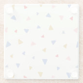 手投げ三角形パターン ガラスコースター (裏面)