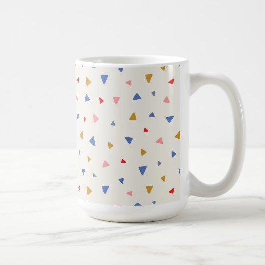 手投げ三角形パターン コーヒーマグカップ (右)