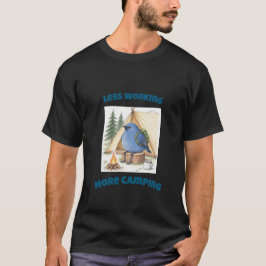 手抜きキャンプ派 ブルーバード かわいい Tシャツ