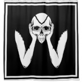 手押さえスカルシャワーカーテン シャワーカーテン (正面)