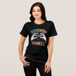 手押さえ付きゲーマーTシャツデザイン トライブレンドTシャツ