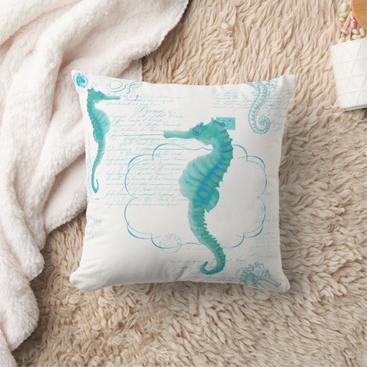 手押し色彩の鮮やかヴィンテージ手書きスクロール クッション (ブランケット)