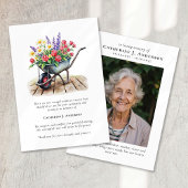 手押し花写真葬祭記念 サンキューカード