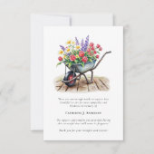 手押し花写真葬祭記念 サンキューカード (正面)