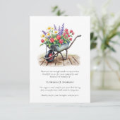 手押し花写真葬祭記念 サンキューカード (スタンド正面)