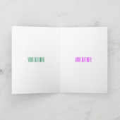 手押し車と手押しトロリー漫画イラストレーション カード (内部)