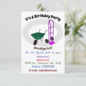 手押し車と手押しトロリー漫画イラストレーション 招待状 (スタンド正面)