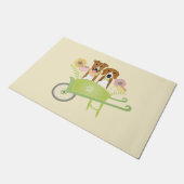 手押し車の春の花 ドアマット (アングル)