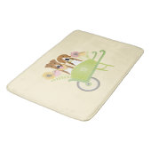 手押し車の春の花 バスマット (アングル)