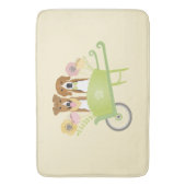 手押し車の春の花 バスマット (正面縦)