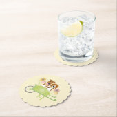 手押し車の春の花 ペーパーコースター (インサイチュ)