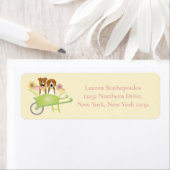 手押し車の春の花 ラベル (インサイチュ)