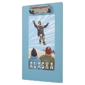 手押し車、アラスカ毛布のトスのヴィンテージ旅行 クリップボード (左)