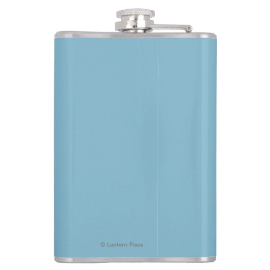 手押し車、アラスカ毛布のトスのヴィンテージ旅行 フラスク (裏面)