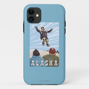 手押し車、アラスカ毛布のトスのヴィンテージ旅行 iPhone 11 ケース