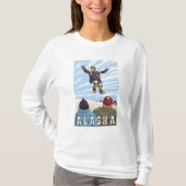 手押し車、アラスカ毛布のトスのヴィンテージ旅行 Tシャツ (正面)