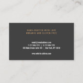 手押し銅と白のヴィンテージ模様 名刺 (裏面)