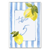 手拭いブルーストライプブライダルシャワー テーブルナンバー (裏面)