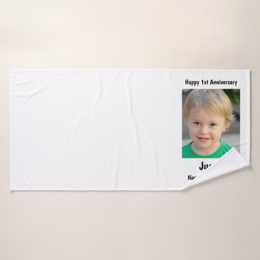 手拭パーソナライズされたい:自分の写真と文字を作成 バスタオル (バスタオル)