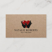 手持ちハートマッサージセラピー介護者 名刺 (正面)