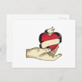 手持ちハート ポストカード (正面/裏面)