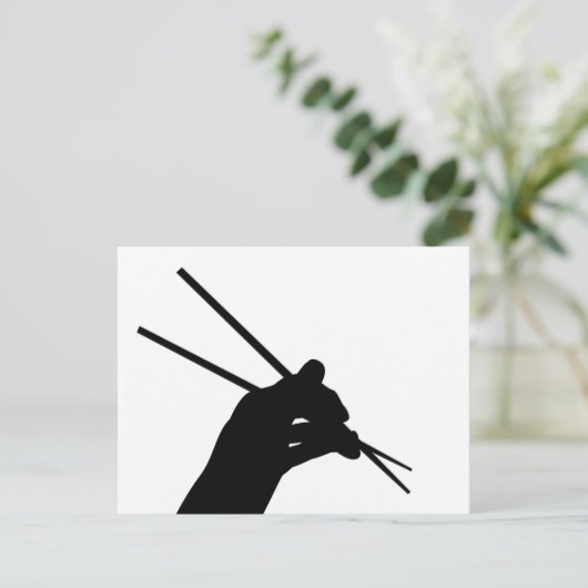 手持ち箸はがき ポストカード (スタンド正面)