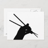手持ち箸はがき ポストカード (正面/裏面)