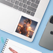 手持ち花火/Hand held fireworks | 東京娘 GenerartiveAI シール (ノートパソコンとiPhone)