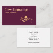 手持ち葉植物健康相談員 名刺 (正面/裏面)