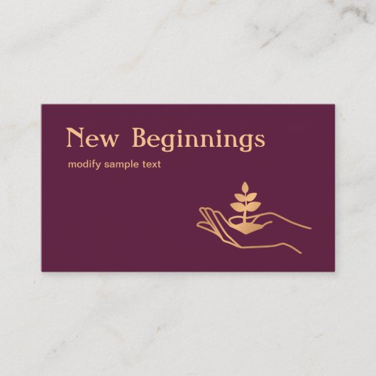 手持ち葉植物健康相談員 名刺 (正面)