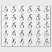 手指のok ラッピングペーパー (フラット)