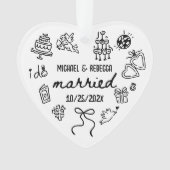 手描お洒落きの新しい初めてのクリスマス オーナメント (正面)