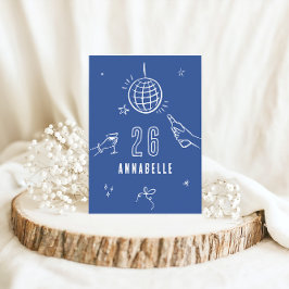 手描お洒落きアーチ誕生日ドリンクパーティー 招待状