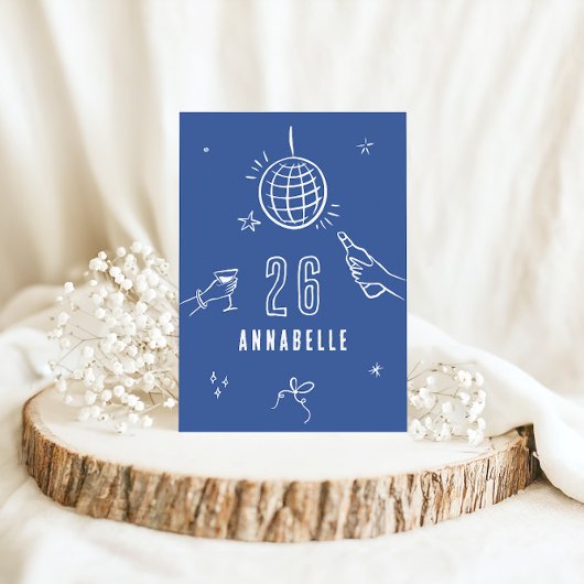 手描お洒落きアーチ誕生日ドリンクパーティー 招待状