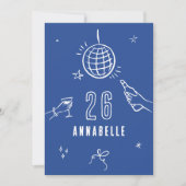 手描お洒落きアーチ誕生日ドリンクパーティー 招待状 (正面)