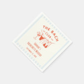 手描お洒落きオレンジカクテルバチェロレッテ スタンダードカクテルナプキン (角)