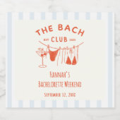 手描お洒落きオレンジカクテルバチェロレッテ スパークリングワインラベル (シングルラベル)