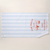 手描お洒落きオレンジカクテルバチェロレッテ ビーチタオル (正面)