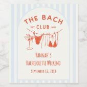 手描お洒落きオレンジカクテルバチェロレッテ ワインラベル (シングルラベル)