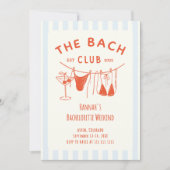 手描お洒落きオレンジカクテルバチェロレッテ 招待状 (正面)