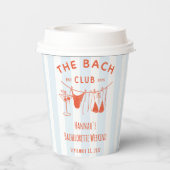 手描お洒落きオレンジカクテルバチェロレッテ 紙コップ (裏面)