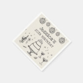 手描お洒落きカクテルファンキー誕生日 スタンダードカクテルナプキン (角)