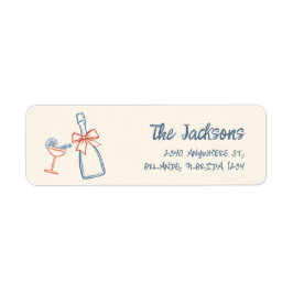 手描お洒落きクリスマス差出人住所 ラベル