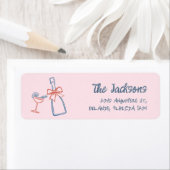 手描お洒落きクリスマス差出人住所 ラベル (インサイチュ)