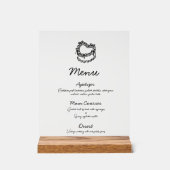 手描お洒落きケーキのメ結婚ニュー アクリルサイン (正面)