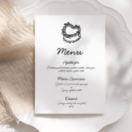 手描お洒落きケーキのメ結婚ニュー 招待状