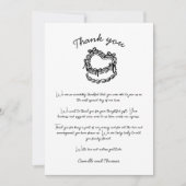 手描お洒落きケーキ結婚のサンキューカード 招待状 (正面)