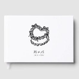 手描お洒落きケーキ結婚ズ ゲストブック